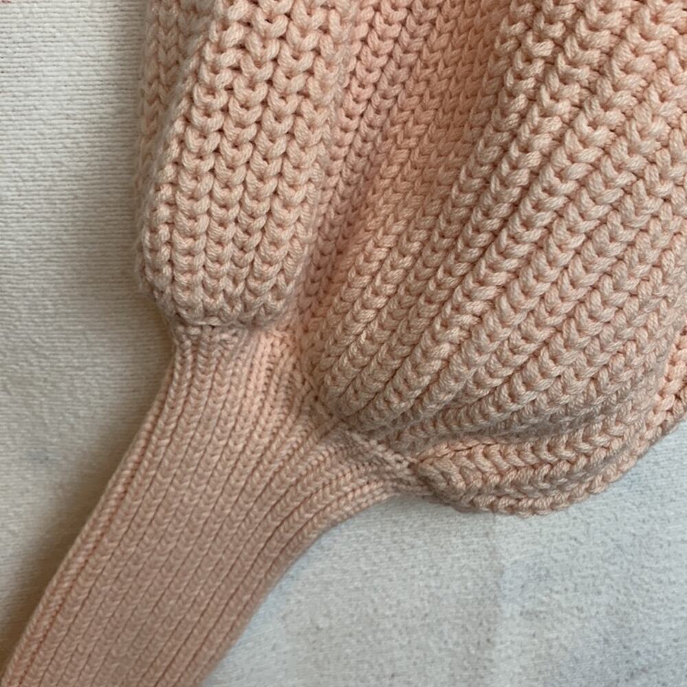 Sabo Skirt womens Large knit wrap sweater dress elle tie waist pink v neck - Picture 8 of 14